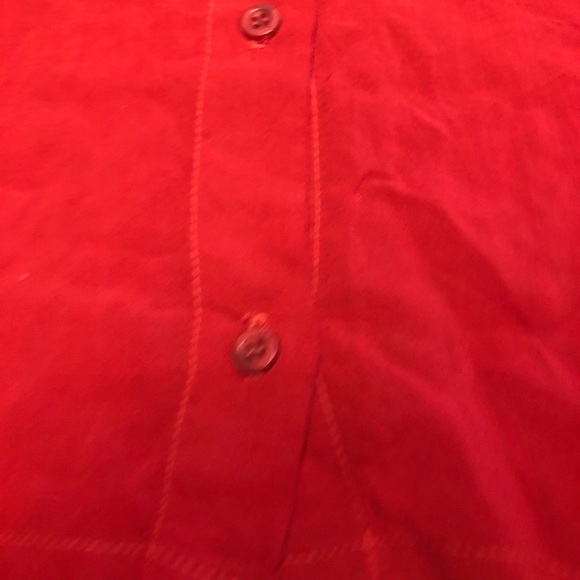 Anthropologie Cloth & Stone red tie blouse button front shirt M 8-10 NWT - Picture 4 of 6